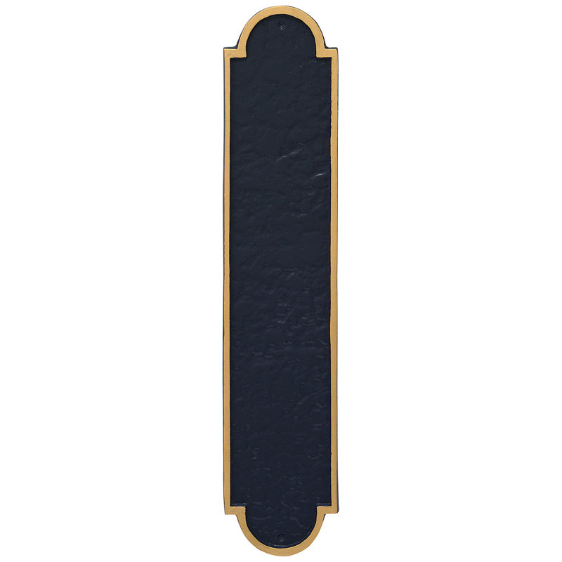 Rockford Column Address Sign Plaque, Navy / Gold, Yes