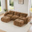 Canapés capitonnés avec canapé sans os, tissu de velours doux, conception antidérapante inférieure, éponge haute densité 32D, conception ergonomique inférieure, aucun assemblage requis, convient aux salons-52631895-52631884-52631889