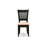 5-Piece Modern Dining Table Set Consists of a Dinner Table and 4 Linen Fabric Kitchen Dining Chairs with Slatted Back - Black Finish-2110310226-2110310230-2110310229