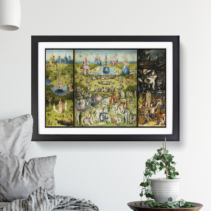 The Garden of Earthly Delights by Hieronymus Bosch - Framed Print, Black, 27cm H x 36cm W x 2cm D