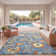 Gregori Blue Rose Farmhouse Rug
