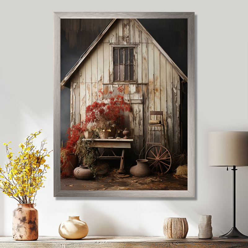 Asriel Barns Rustic Charm X - Barns, reproduction d'art sur toile encadrée, H 40 po x l 30 po x P 1,5 po, Toile tendue
