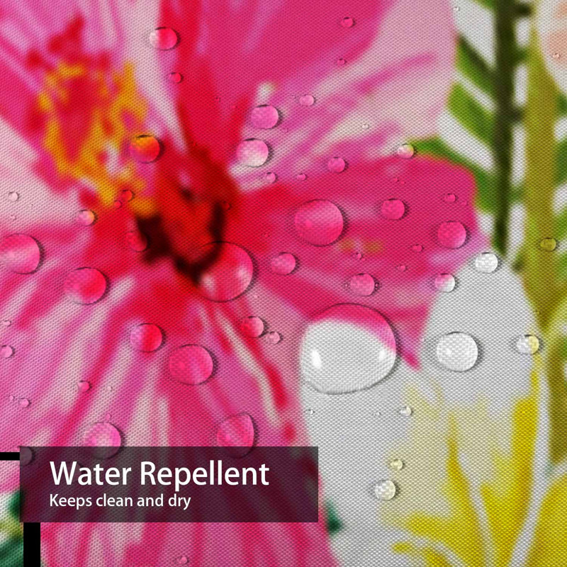 Rideau de douche imperméable à l'eau avec 12 crochets Tropic, L 72 po x l 72 po