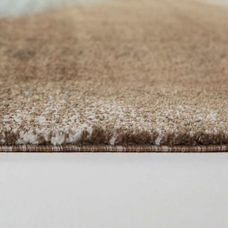 Tapis brun à motif abstrait Babin, Rectangle 5 pi 3 po x 6 pi 11,9 po