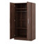 2-Door Wooden Wardrobe Armoire With 3 Storage Shelves