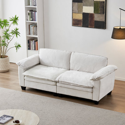 Grand canapé luxueux avec causeuse en chenille et salon