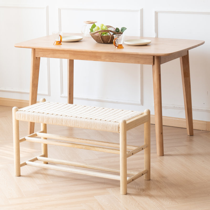 Everill Solid Wood Entryway Bench with Shoe Storage, Wood, 16.9" H x 31.5" W x 14" D