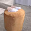 Pouf Shimon, abricot
