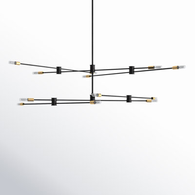 Jordy 12 Light Metal Dimmable Sputnik Chandelier