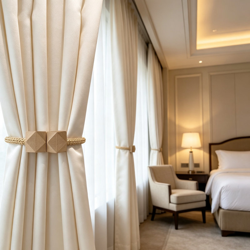 Natural Fabric Curtain Holdback/Tieback