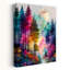 «Vibrant Moonlit Forest Colorful Ethereal Mystical Forest», art mural-129144065