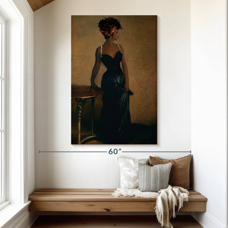 Navette d'inspiration afro-américaine inspirée de madame X, H 51 po x l 34 po