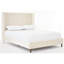 Tête de lit pour grand lit de 54 po, revêtement en velours, sommier non requis, assemblage facile, lit à oreilles avec tête de lit à garniture cloutée traditionnelle avec tête de lit, velours, sans accoudoirs, garniture capitonnée, style-2026260111-2026260110