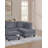 3Pc Sectional Set RAF Chaise LAF Sofa Storage Ottoman Dark Gray Color Corduroy Couch Pillows Modern Living Room-1037826523