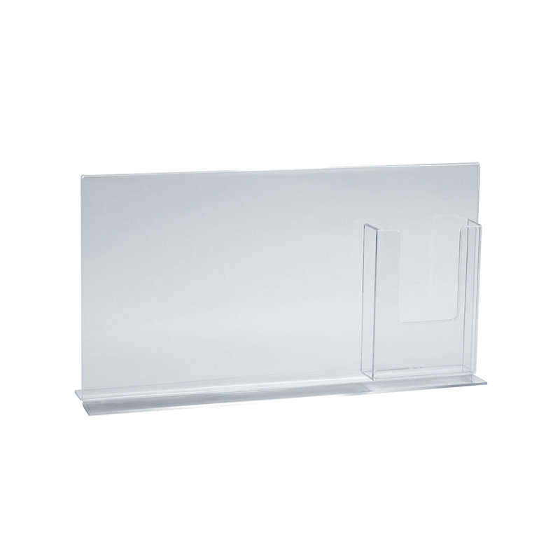 Clear Acrylic Landscape Wall Holder with Trifold Pocket