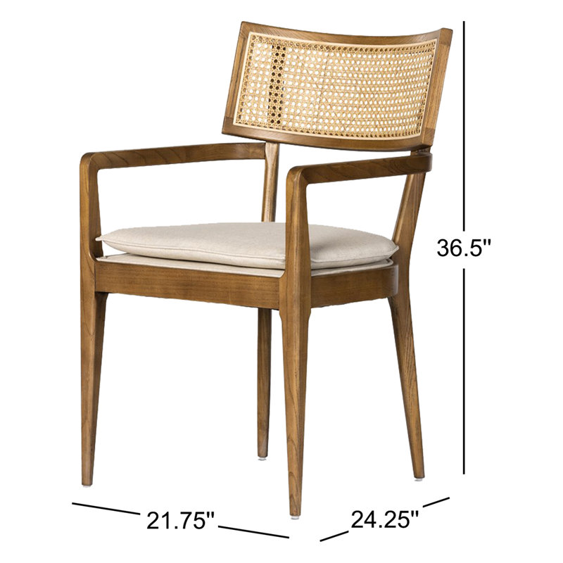 Britt Upholstered Arm Chair, Toasted Nettlewood