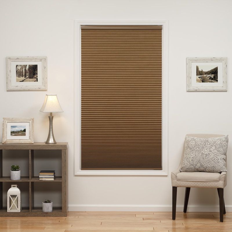 Store alvéolaire occultant sans fil 1,5 po Coursey, L 41,5 po x L 72 po, Café au lait
