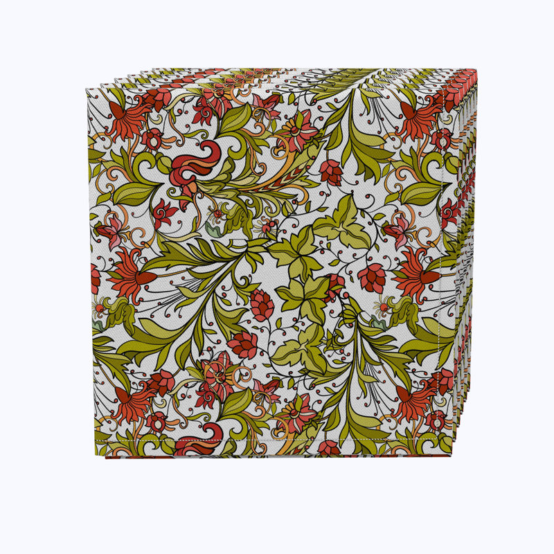 Cotton Floral Square Napkin