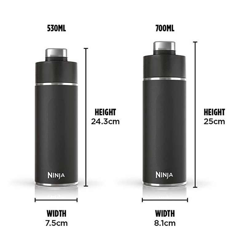 Ninja Thirsti 700 ml Travel Bottle DW2401EUUK, Black