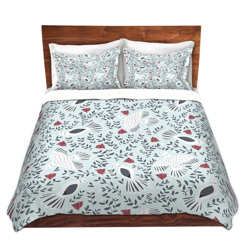 Ensemble de housse de couette en microfibre DiaNoche par Metka Hiti - Christmas Dove