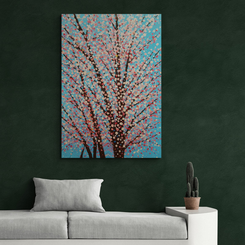 Blossoms Against Blue Wall Art - Canvas Framed Print, 117 cm H x 84 cm W