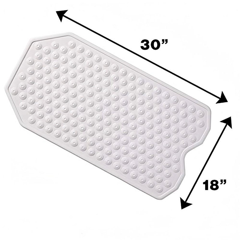 Foldable Non-Slip Rubber Bathtub Mat Without Suction Cups For Textured Bathtubs, Showers And Spas