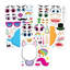 36 feuilles d'autocollants de 9 x 6 pouces pour enfants - Mix & Match Safari, mer et fantaisie