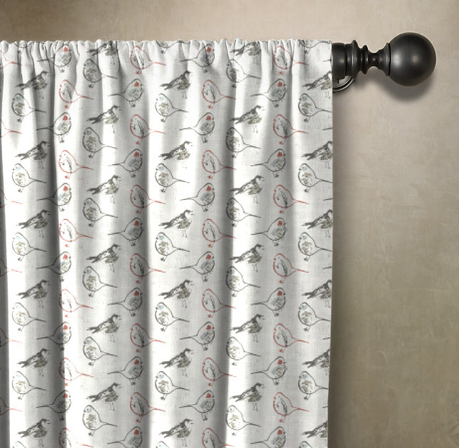 Cotton Room Darkening Curtain Single Panel, 50" W x 96" L, Red