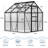 6x6 Ft Outdoor Polycarbonate Greenhouse with Durable Aluminum Frame, Sliding Door and Adjustable Roof Vent for Backyard Gardens-124938997