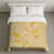 Motif floral abstrait beige