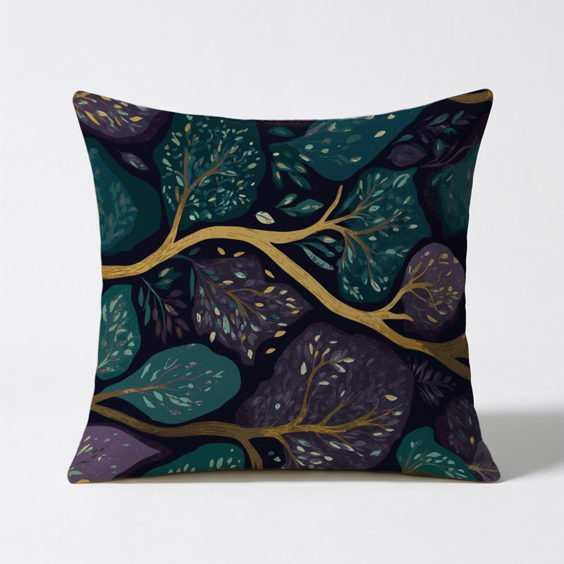 Hidden Sprigs Indoor And Outdoor Throw Pillow, Square 18"