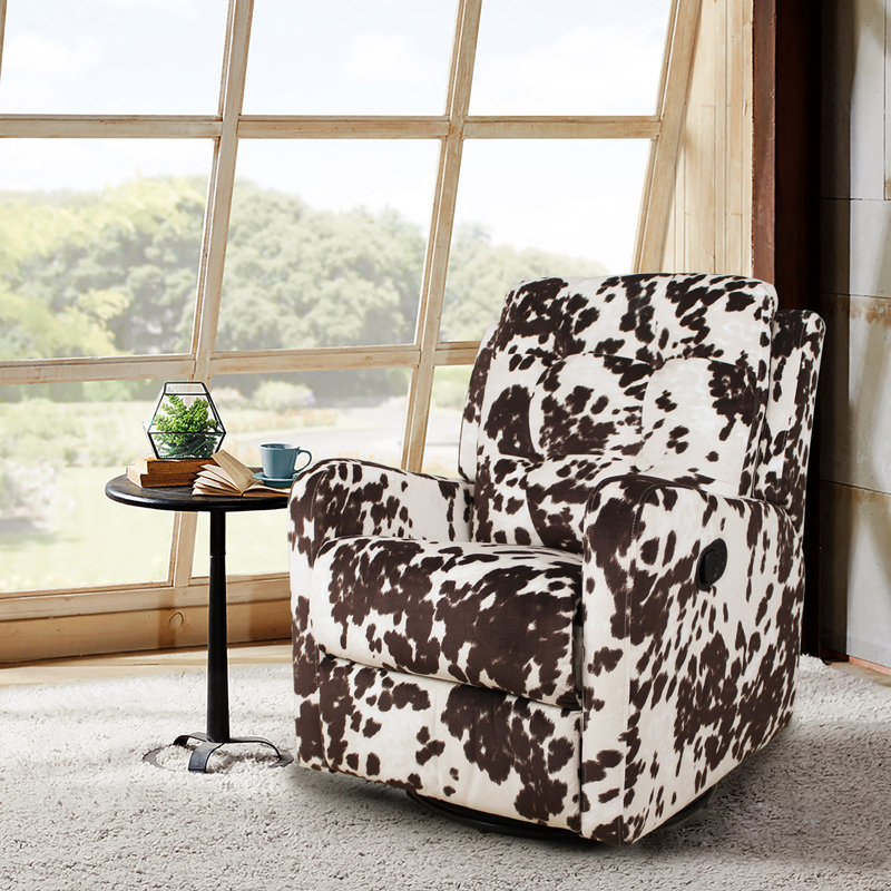 Fauteuil inclinable manuel berçant Salome, Polyester brun