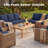 24" x 24" x 5" Outdoor Deep Seat Cushion, Waterproof, High Resilience Foam, Patio Furniture Replacement-1789888903-1789888906