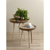 Loredana Solid Wood Tray Top End Table