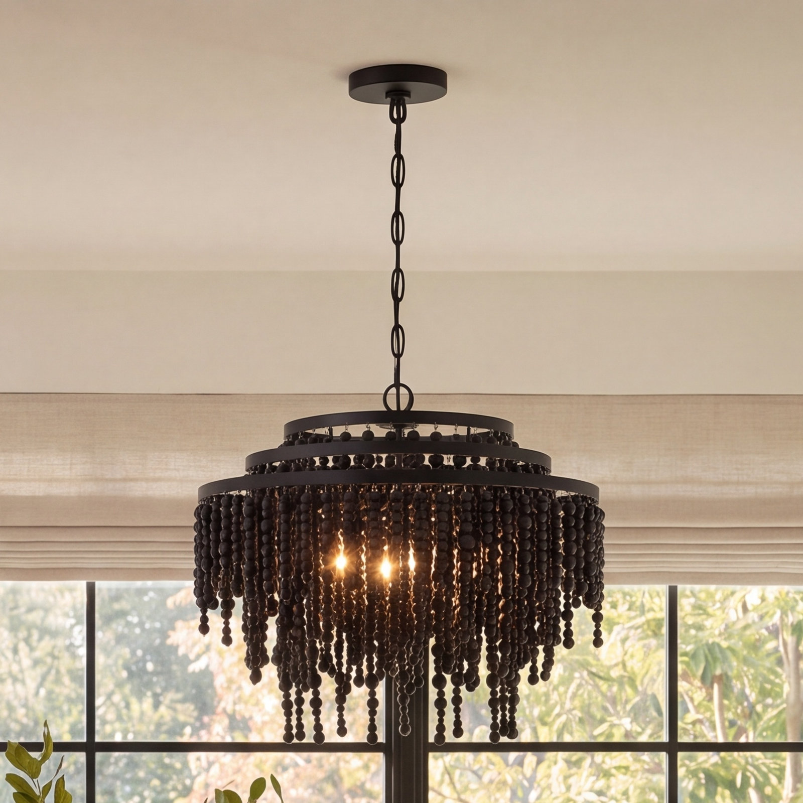 Marli 6-Light Chandelier, Matte Black