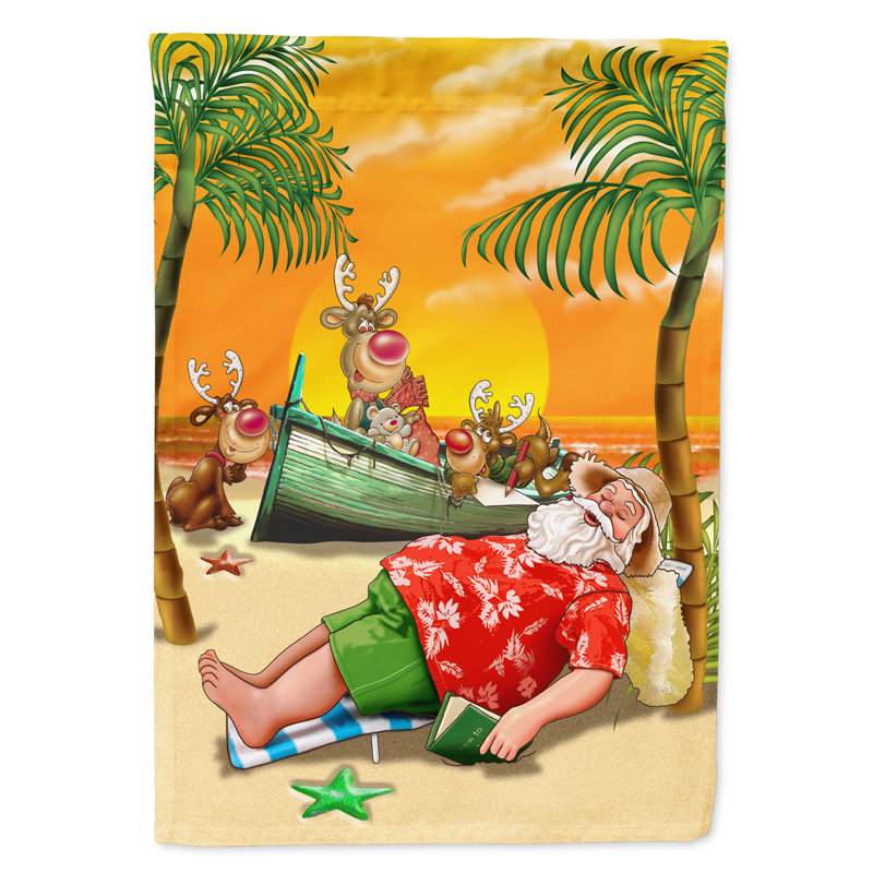 Drapeau de Noël Zenor Beach, H 40 po x l 28 po
