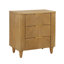 Tables de chevet style Mid-Century avec rangement, panneau de fibres à densité moyenne, finition bois naturel