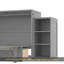 Lit escamotable double avec tiroirs et tablettes de rangement spacieux. Idéal pour les chambres d'amis ou les chambres compactes. Gris-1656795499-1656795501