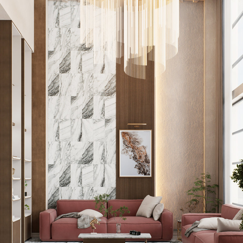 Touche Pleated Deco 11-3/4 In. X 23-1/2 In. Porcelain Floor And Wall Tile