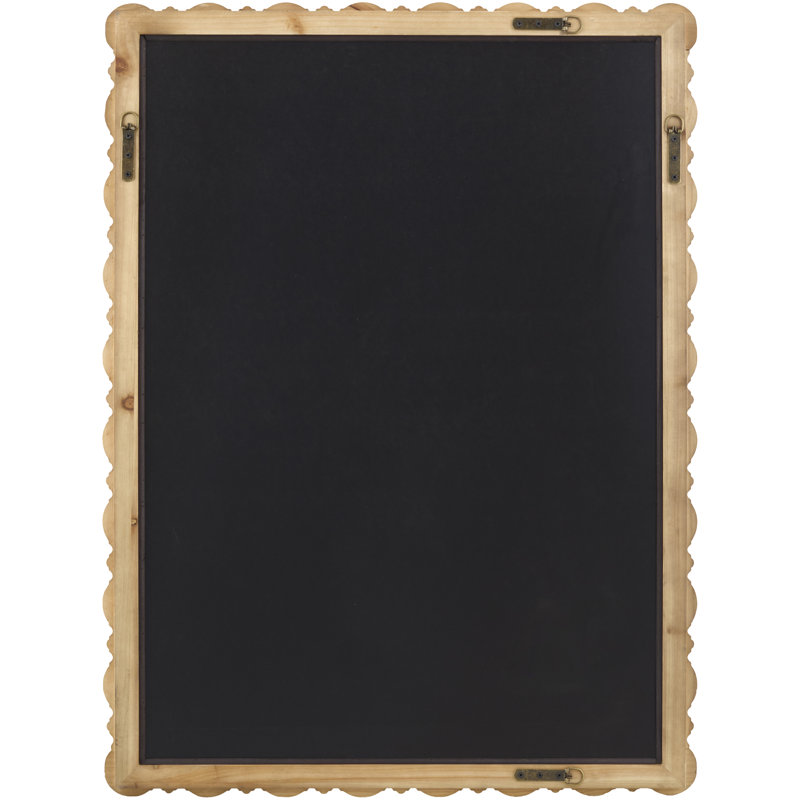 Solid Pine Wood Rectangle Accent Mirror, 40" x 30", Natural Wood