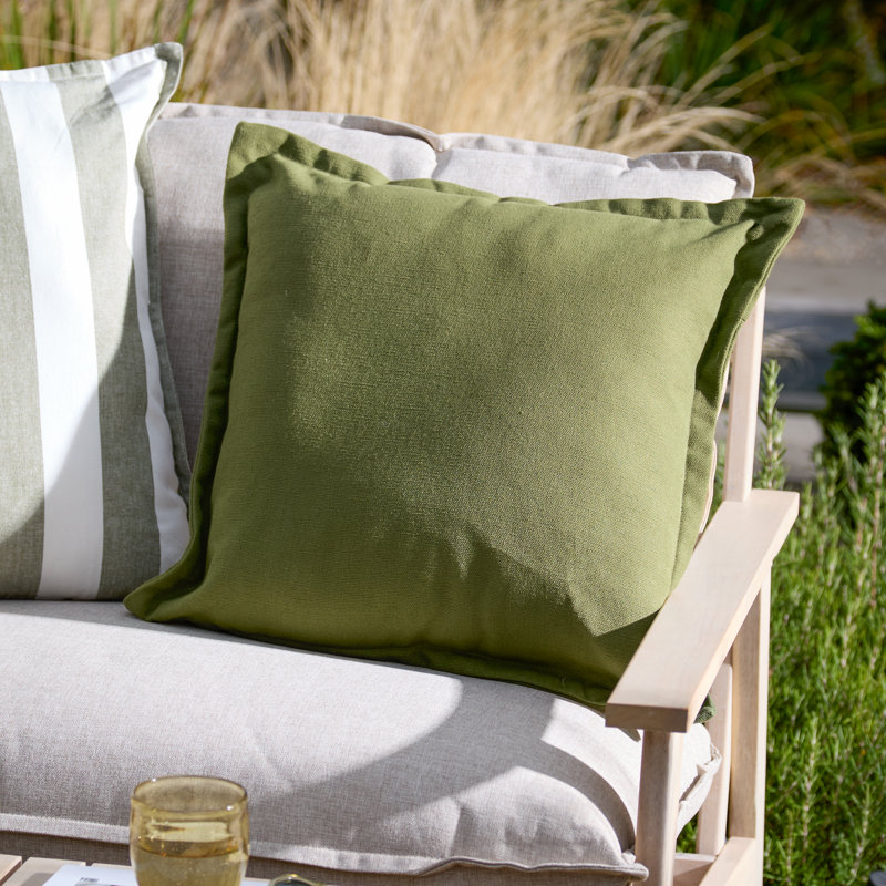 Holmfirth Indoor / Outdoor Square Throw Cushion, Green