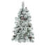 Arbre de Noël enneigé épinette 4 pi avec pommes de pin, arbre de Noël artificiel avec 170 pointes de branches, branches mixtes pe et pvc, 120 lumières à DEL multicolores, 11 modes de clignotants, décoration des Fêtes