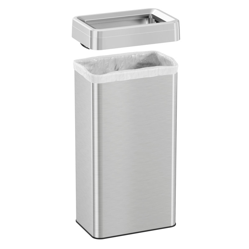 Poubelle désodorisante en acier inoxydable, 21