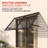 Awntech Bahama Fixed Metal Awning, 80"W x 24"H x 24"D, Bronze-10696686-10696690