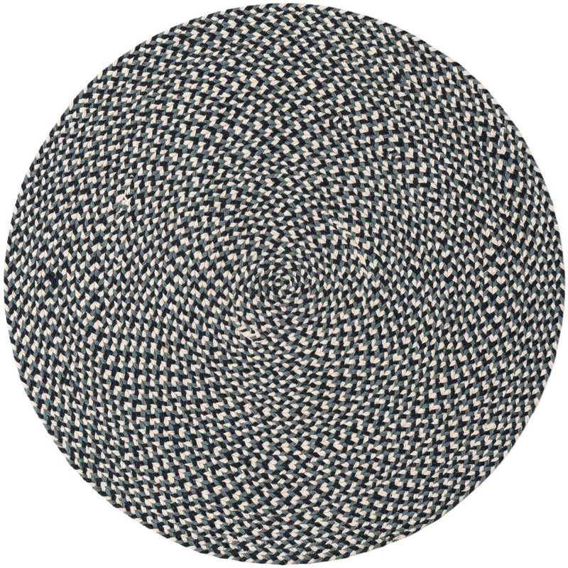 Tapis contemporain bleu Aideen, Rond 3 pi 1 po