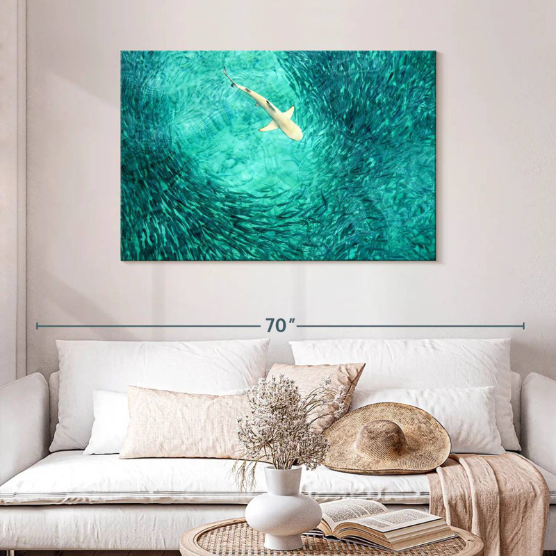 Brampt Shark Prey, 30" H x 45" W