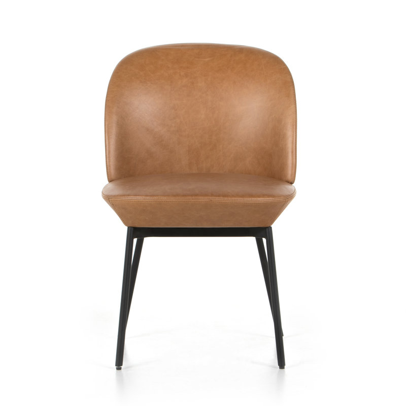 Chaise rembourrée en cuir Jumelle