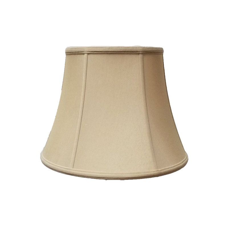 Abat-jour cloche modifié, Or antique / Blanc cassé, H 10,5 po x l 14 po x P 14 po