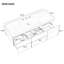 Meuble-lavabo suspendu de 122 cm (48 po) avec lavabo, 3 tiroirs et tablette inférieure ouverte