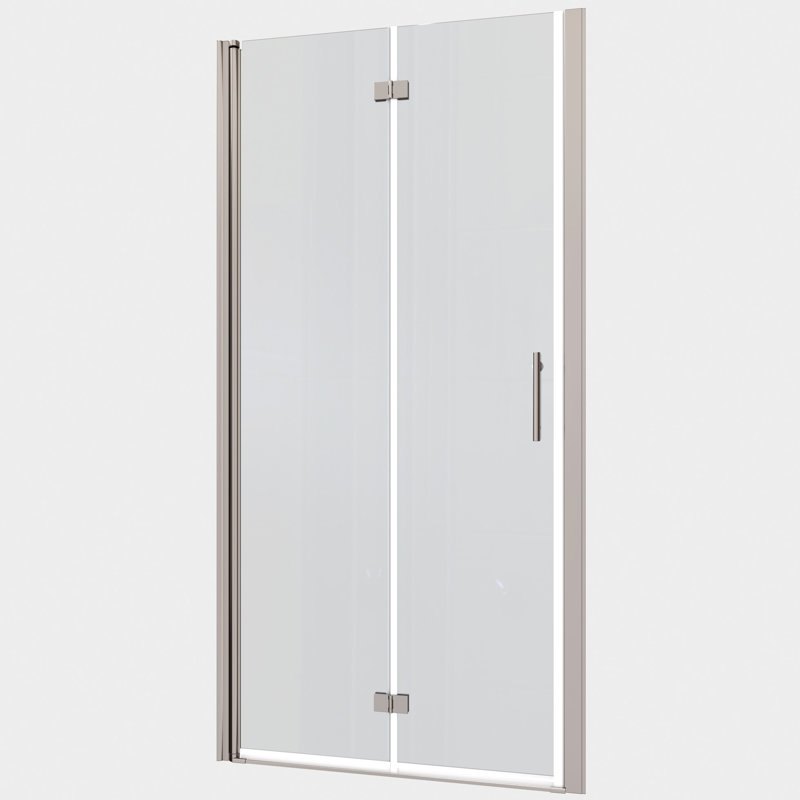 Universal Pivot Shower Door In 1/4" Tempered Glass - 1 3/8" Adjustable, 36000 Times Examined For Smooth And Leak Resistance, , Aluminium Openings Closings, Leak, System,